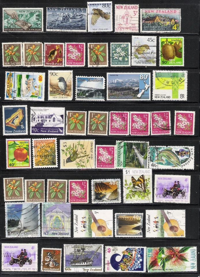 New Zealand 1969 - 1991, Scott's #429 - #1075, 193 Stamps, 4 Pages, Cat$50+ - Image 3 of 4