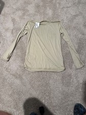 NWT Army Gen III Level 1 ECWCS Silk Weight Shirt Tan thermal SMALL REGULAR