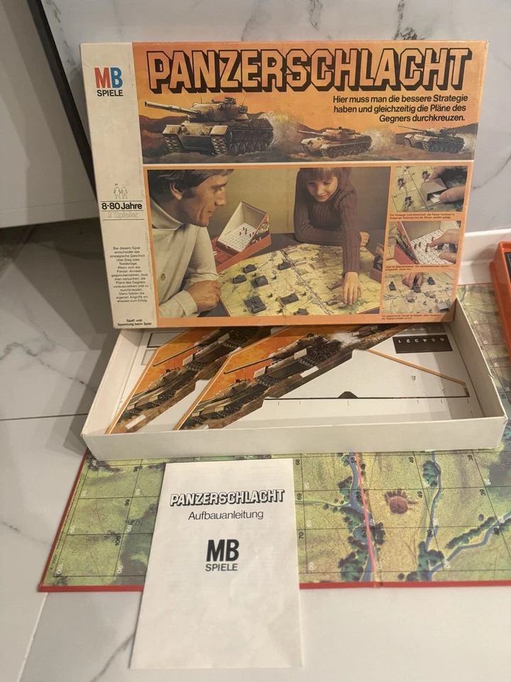 Panzerschlacht (MB Spiele, 1975) – Taktik & Bluff für 2 Spieler, Vintage Retro - Bild 2 von 4