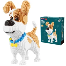 BALODY Dog Mini Building Block Children DIY Assembly Jack Russell terrier