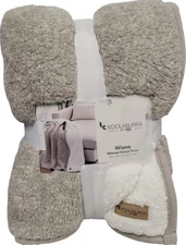 Koolaburra by UGG Wiona Melange Sherpa Throw Blanket 50 x 70 Birch