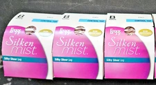 L'eggs womens Silken Mist Silky Sheer Control Top Nude Size B 3 Pack