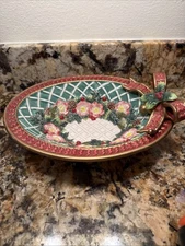 Fitz and Floyd "Christmas Wreath" serving bowl