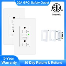20A/125V Tamper Resistant GFCI Outlet Receptacles LED Indicator ETL Certified  2