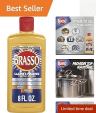 8 oz Multi-Purpose Metal Polish Cream - Unscented Tarnish Remover for All Metals