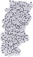 300 StüCk Zahlenperlen, WeißEs Acryl, Zahlenperlen, DIY Craft Spacer Beads FüR A