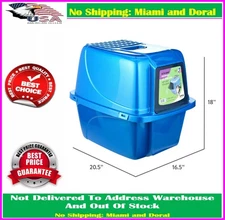 Extra Giant Cat Litter Box Enclosed Hooded Large Big Jumbo Covered Kitty House