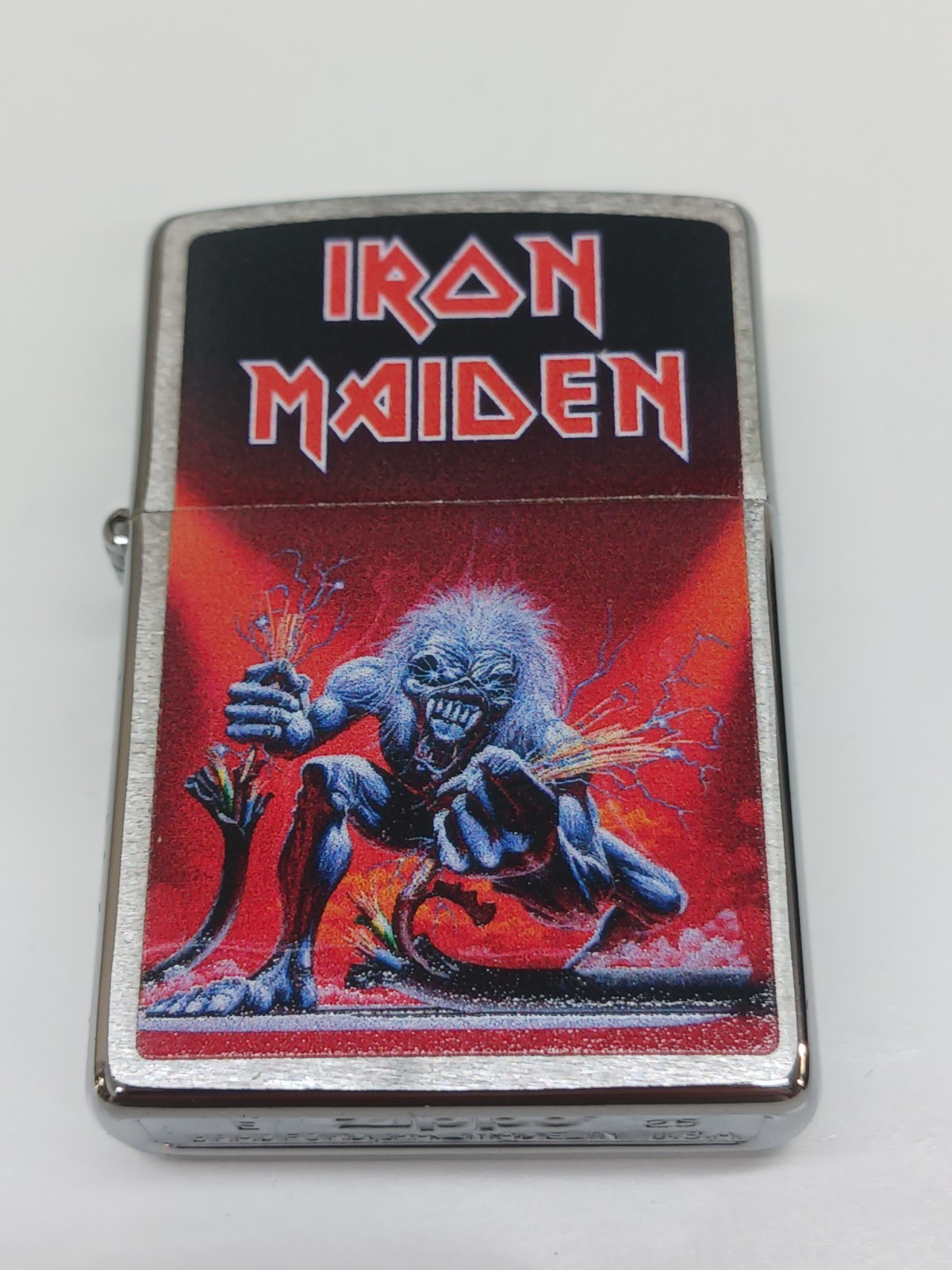 Zippo Iron Maiden Brushed Chrome Color Image 46990