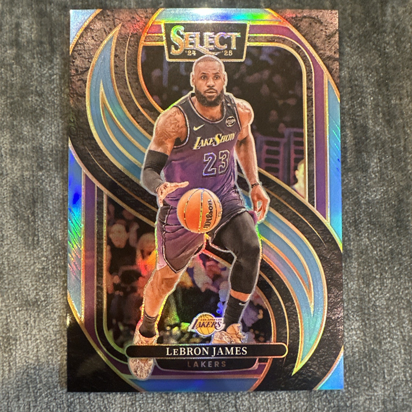 2024-25 Panini Select LeBron James Premier Light Blue Prizm /299 Lakers 