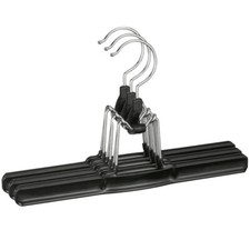 Cintre Tendeur de Pantalon Durée Fer Métal Noir Enduit Plastique - Quantité