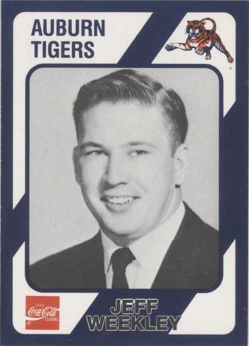1989 Collegiate Collection Auburn Tigers - Jeff Weekley #383 (RC) for ...