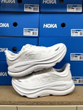 Hoka One One Bondi 9 White 1162011-WWH Mens Running Sneaker New