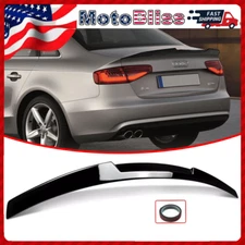 For 2013-2016 Audi A4 B8.5 Sedan Rear Truck Spoiler Wing M4 Style Glossy Black