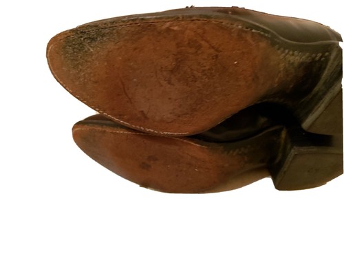 LUCCHESE Goat Skin Oxblood Cordovan Leather Cowboy Boots Sz 10.5 A. Rare. L6630 - Picture 9 of 12