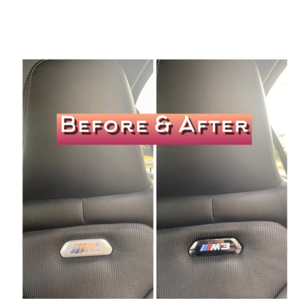 BMW GENUINE 2pcs F80 M3 Front Seat Backrest Illuminated Emblem