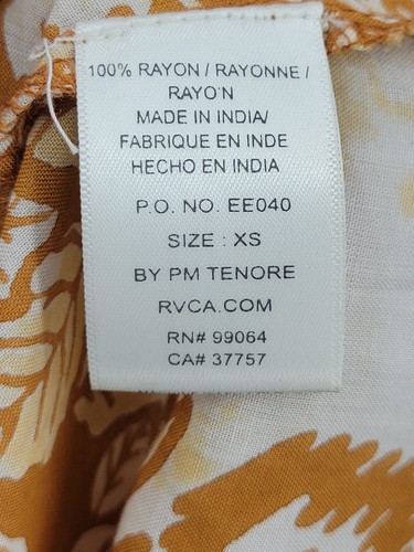 RVCA Kimono Caftan Womens XL Hawaiian Boho Print Festival Oversized Open Front - Picture 5 of 10