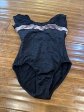 Adult Small Motionwear Leotard With Cap Sleeves And Mesh/velvet Details