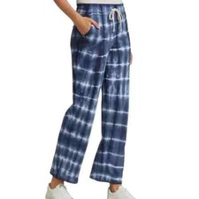 New SUNDRY Blue Tie Dye Straight Leg Lounge Pants Women's Size 1 US Small Cozy