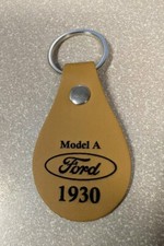1930 Ford Model A Leather Keychain Fob