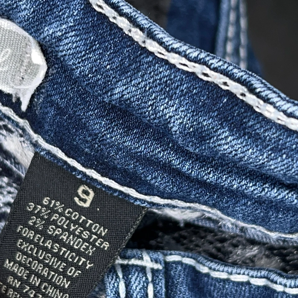 Soundgirl Mujer Embellecido Solapa Caliente Pantalones Cortos Juniors Talla 9 Elástico Denim Foto 4 de 4