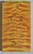 Stabilized Golden Blister Quilted Maple scales 1344, 6 1/4 x 1 13/16 x 3/8"