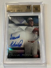 2015 Finest Greats Frank Robinson #FGA-FR BGS 10 PRISTINE On Card 10 Auto REDS