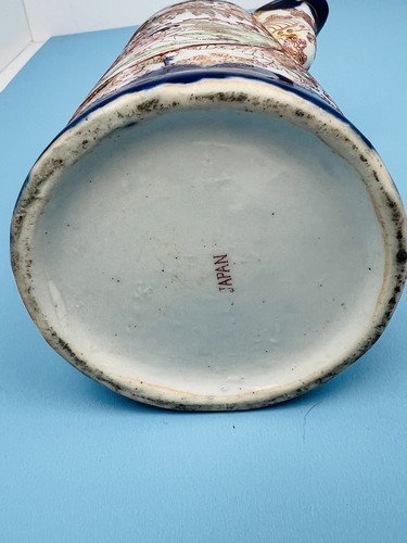 Antique Japanese hand-painted Coffee Tea Pot Chocolate Pot Royal Blue - Picture 16 of 17