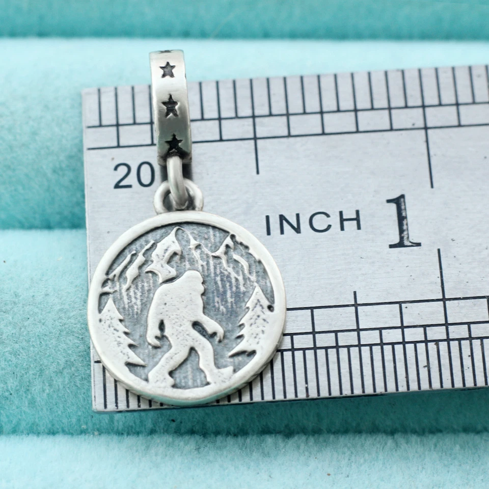 Подвеска в виде снежного человека из стерлингового серебра 925 пробы Sasquatch Big Foot Forest Believe In - Изображение 2 из 4