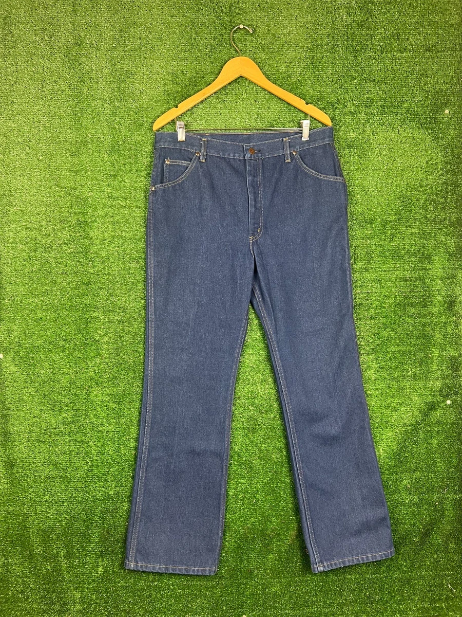 Vintage 1980s Sears Genuine Roebucks Dark Blue Jeans 38 X 31 USA Western (36x32)