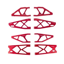 4 Sets of Red CNC Aluminum Suspension Arms for ARRMA Fazon 6S BLX Front Rear
