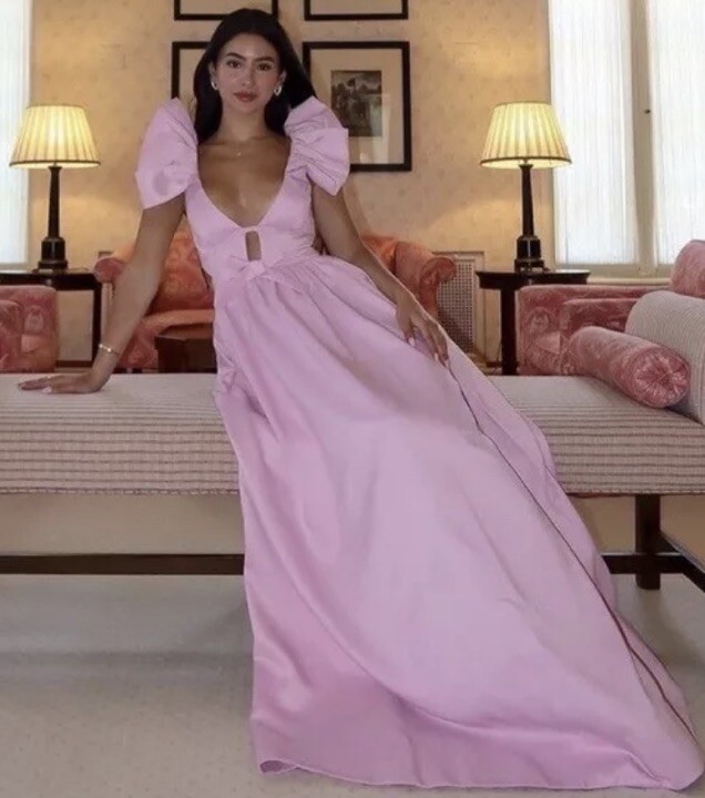 for love and lemons miriam maxi dress For Love & Lemons Miriam Maxi Dres in Pink