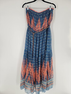 Anthropologie Verb Nora Strapless Maxi Dress Pallavi Singhee  Size 10P New