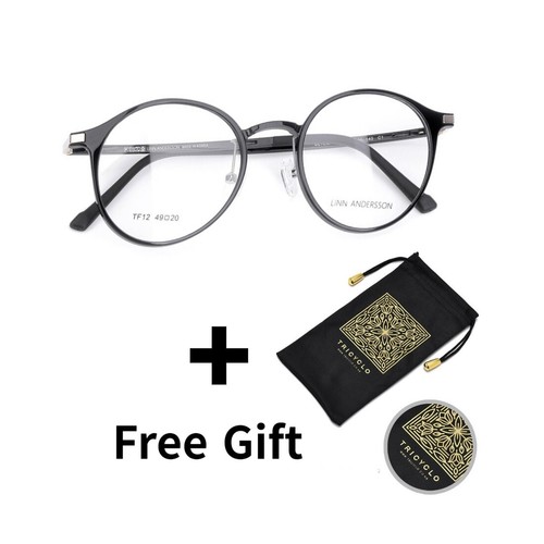 Tricyclo Glasses Ultem horn Frame Mens Womens Unisex eyeglasses Black Korean - Picture 3 of 7