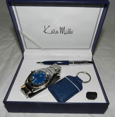 New in Box Kevin Mills Watch with Pen + Key ring - Needs Battery