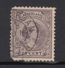 Netherlands - 25c Queen Wilhelmina Issue (Used) 1891 (CV $15)