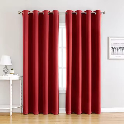 2X Blockout Curtains Thermal Bedroom 100% Blackout Curtains Fabric Pair Eyelet - Picture 9 of 36