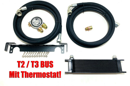 Ölkühler KIT 9 Reihen AN10 MIT THERMOSTAT + HALTER für VW BUS T2 T3 Transporter - Bild 1 von 14