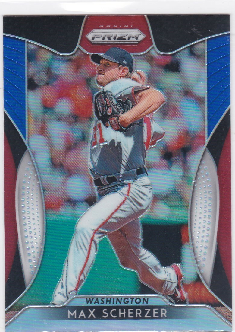 2019 Panini Prizm MAX SCHERZER Prizm RED WHITE BLUE #68-NM-MT | eBay