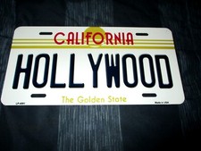 HOLLYWOOD CALIFORNIA Metal License Plate #5b NEW