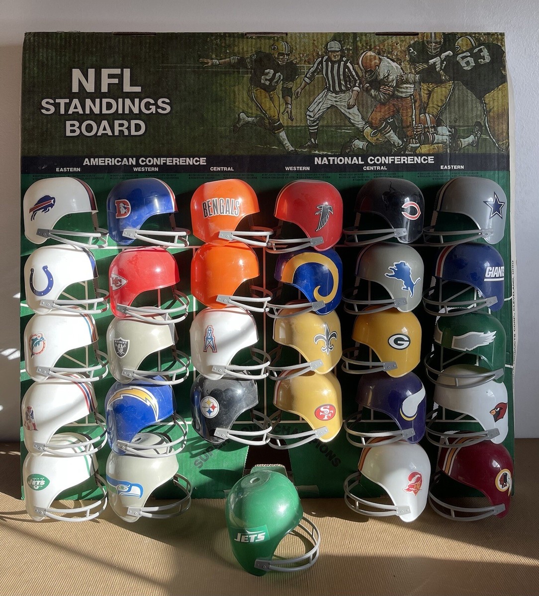 スポーツ MAJOR LEAGUE HELMET STANDING BOARD MLB MAJOR LEAGUE BASEBALL ~ Full Set of 30 Mini Batting Helmet