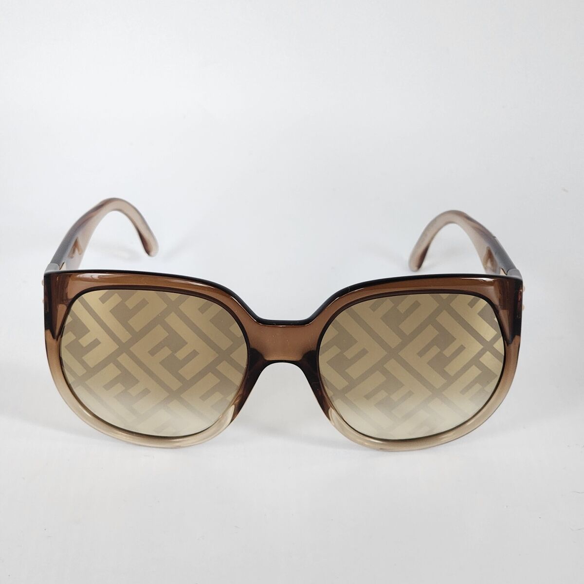 🍀Fendi FF-0403/G/S 09QEB Brown/Gold Logo Print Mirror 🍀Fendi FF-0403/G/S 09QEB Brown/Gold Logo Print Mirror