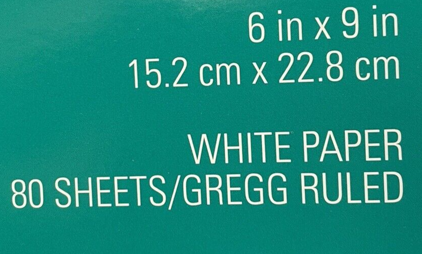 Mead Steno Book Pad WHITE PAPER Notebook Gregg Ruled 6x9 Set of 4 NEW eBay