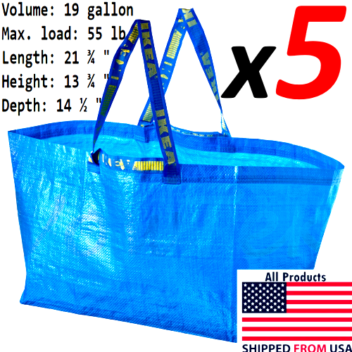 Ikea Large Reusable Shopping Bag Laundry Tote Grocery Shopping