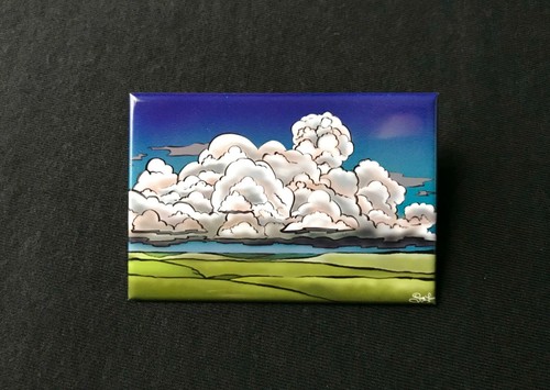 Thunderhead Storm Clouds on the Prairie Magnet, Kansas Weather Gifts & Decor - Picture 5 of 12