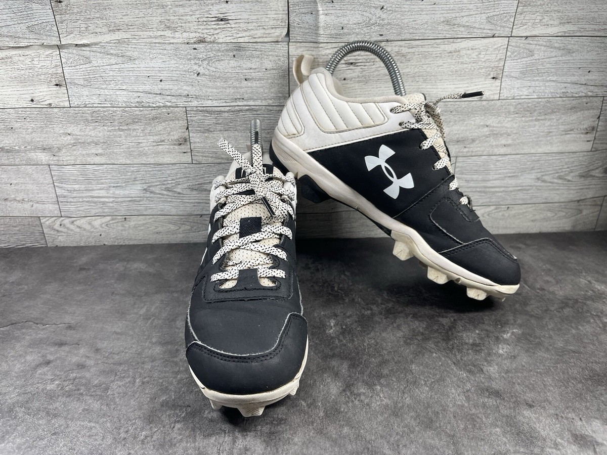 Under Armour Baseball Cleats Youth Big Kids 4Y Leadoff Shoes Black Athletic - Main Image