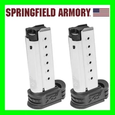 2- Springfield Armory XD-S .45ACP 6 Round Stainless Magazine Grip Sleeve 6rd Mag