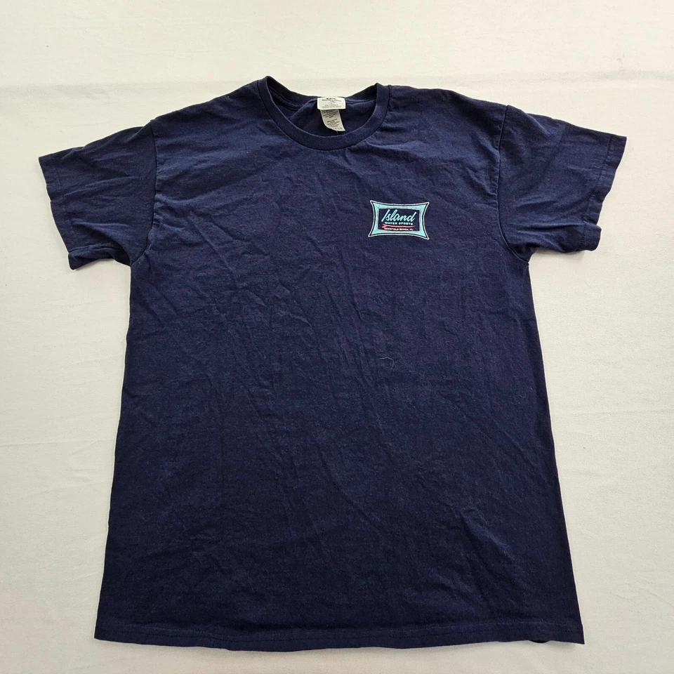 Camiseta Island Water Sports Deerfield Beach FL Azul Manga Corta Algodón Para Hombre L Foto 2 de 4