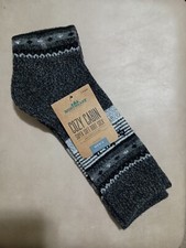 Northeast Outfitters Mens Cozy Cabin Super Soft Boot Sock - black - size 8-12.5