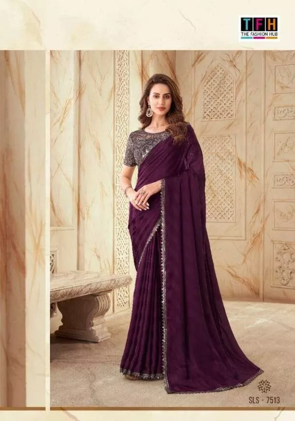 ENRICHING PARTY STYLE BORDER WORK SILK SAREE IN FIVE DIFFERENT COLORS