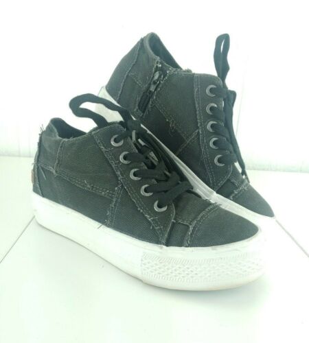Blowfish Malibu Damenschuhe 8,5 schwarz-weiß Schnürschuhe seitlicher Reißverschluss